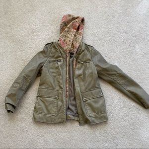 North Style Layered Faux Leather Jacket